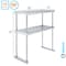 Amgood 14 in. x 30 in. AmGood Stainless Steel Double Deck Over Shelf DOS-1430-Z - alternate 5